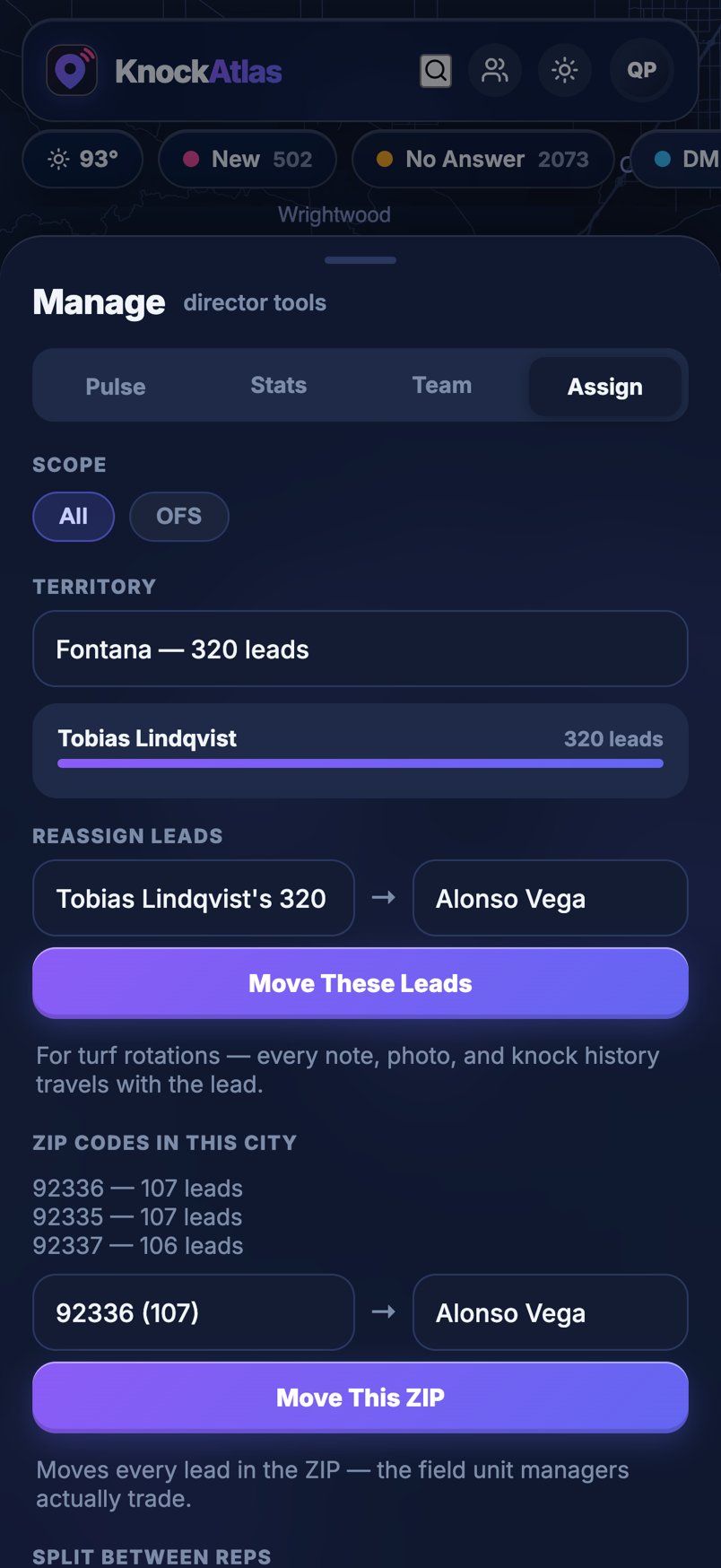 Territory and ZIP assignment tools